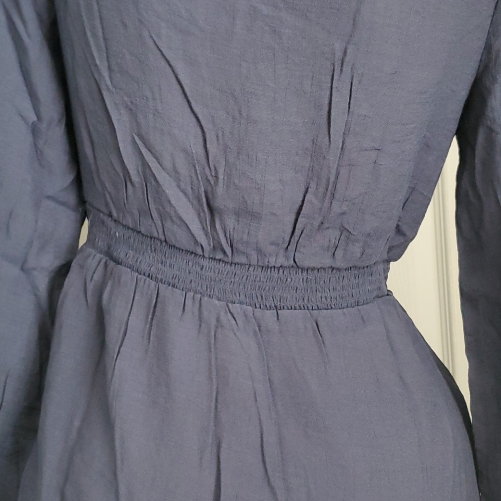 LAST ONE Spring 2021 Blue Lace V Neck Top - Picture 9 of 14